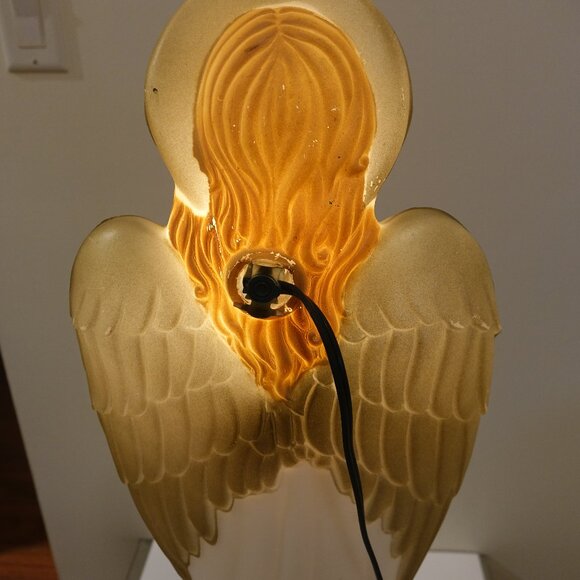 Vintage TPI 34" Large Blow Molded Christmas Angel with Horn Nativity Lamp - Picture 6 of 12